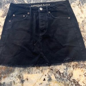 Denim Black Mini Skirt